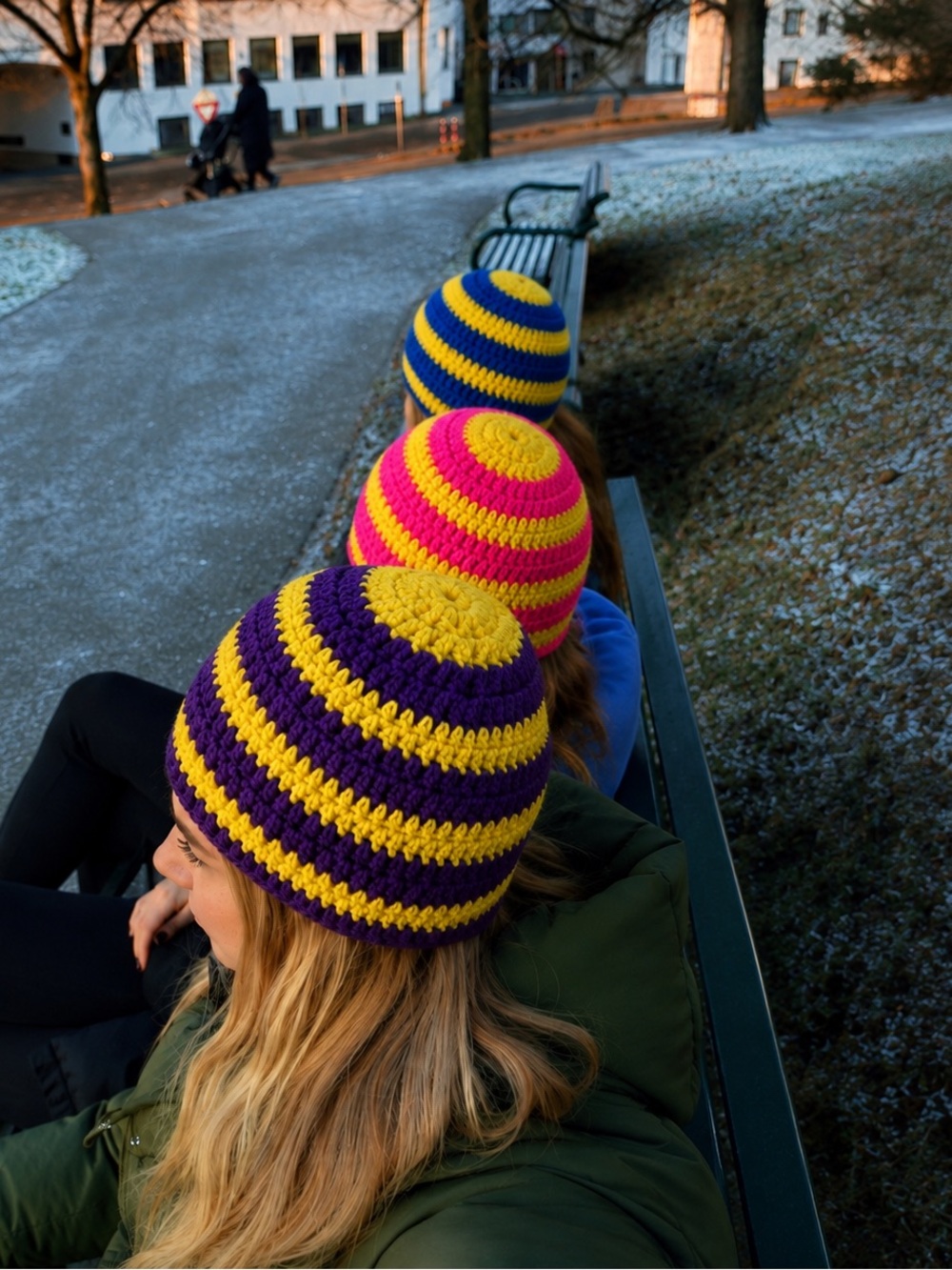 Colorful Beanies | Handmade Campus Collection Hats Set of 3 Hats
